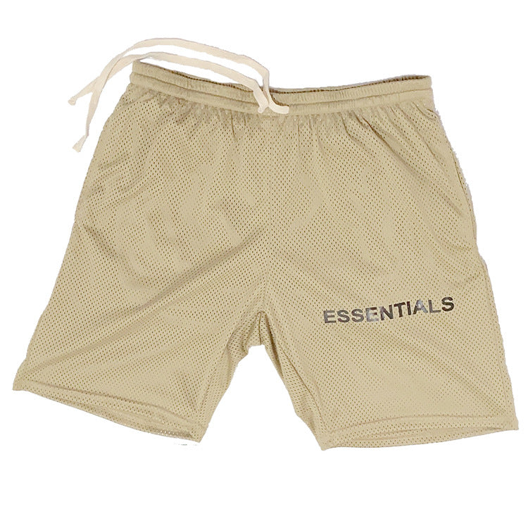 FOG FCA OF GOD Double Line ESSENTIALS Shorts Men's Mesh Fitness Quick Drying Trendy Brand Pentagram Pants