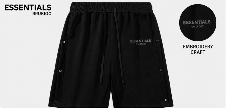 ESSENTIALS Utility Cargo Fleece Shorts