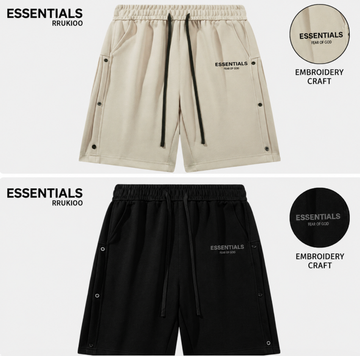 ESSENTIALS Utility Cargo Fleece Shorts