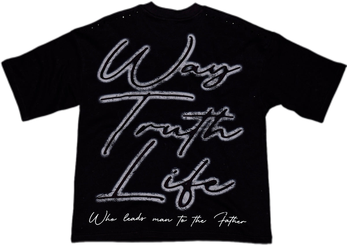 GLAZA GOD Crucifixion -Vol. 5-  T-Shirt Oversized-BLACK