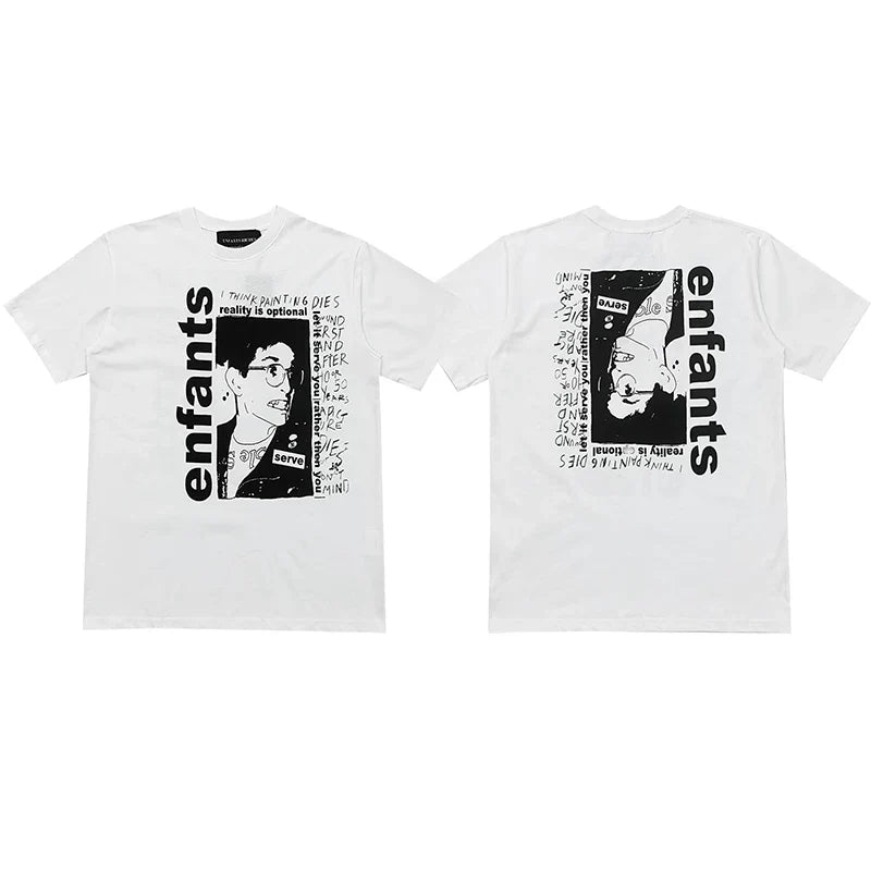 ERD “Reality Is Optional” Glasses Guy T-Shirt — White