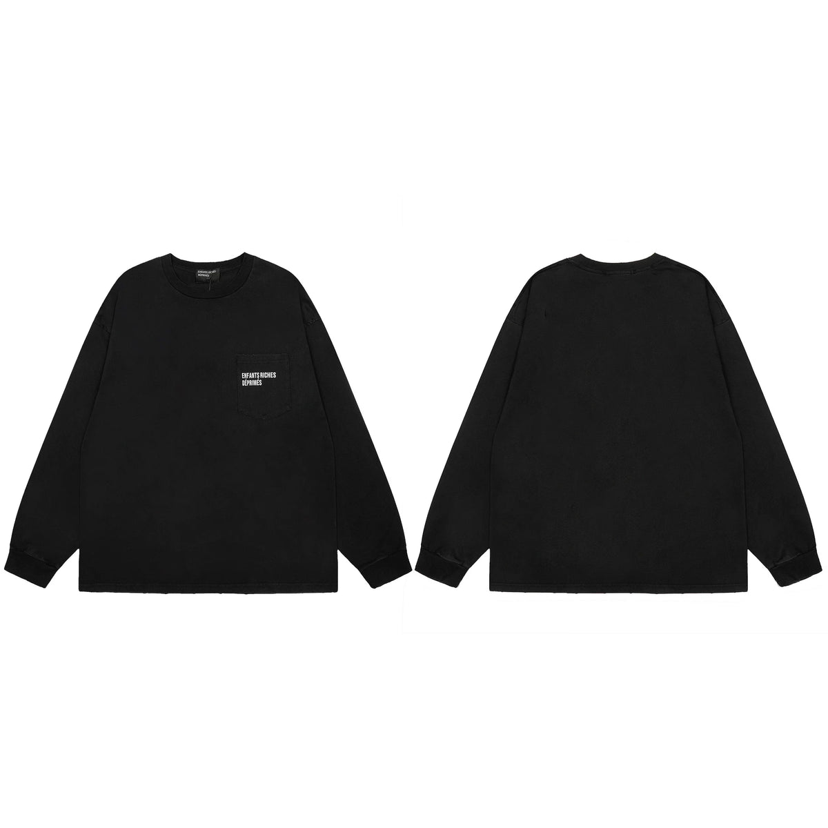 ERD Micro Logo Long Sleeve T-Shirt — Black
