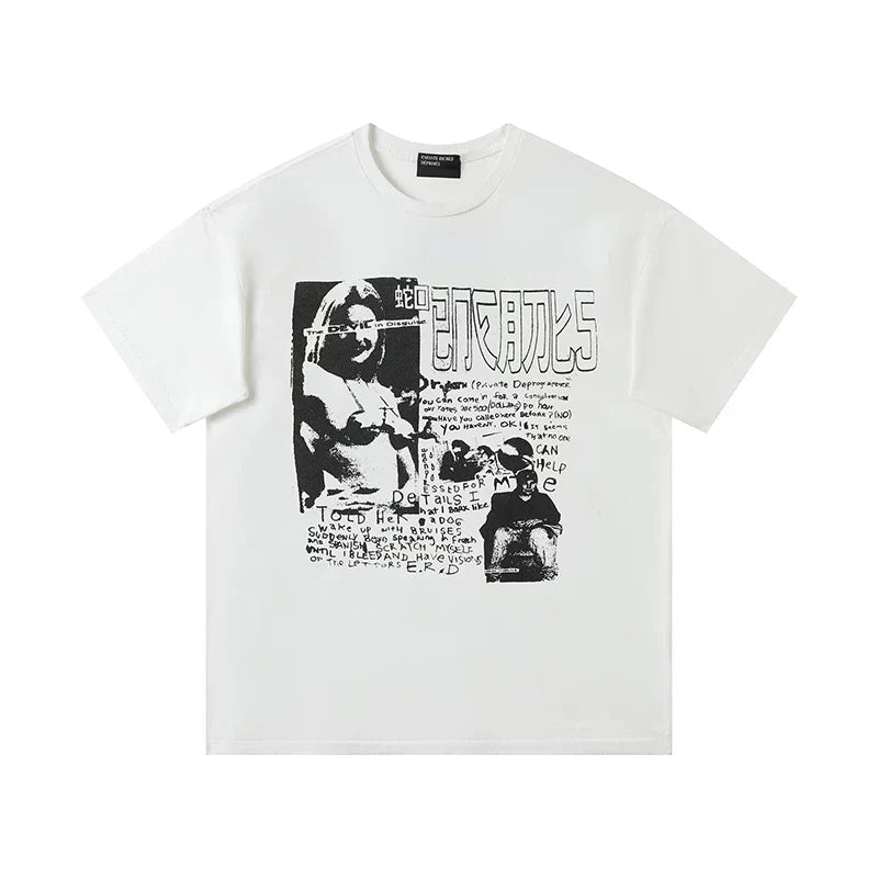 ERD “Private Depression” Zine Page T-Shirt — White