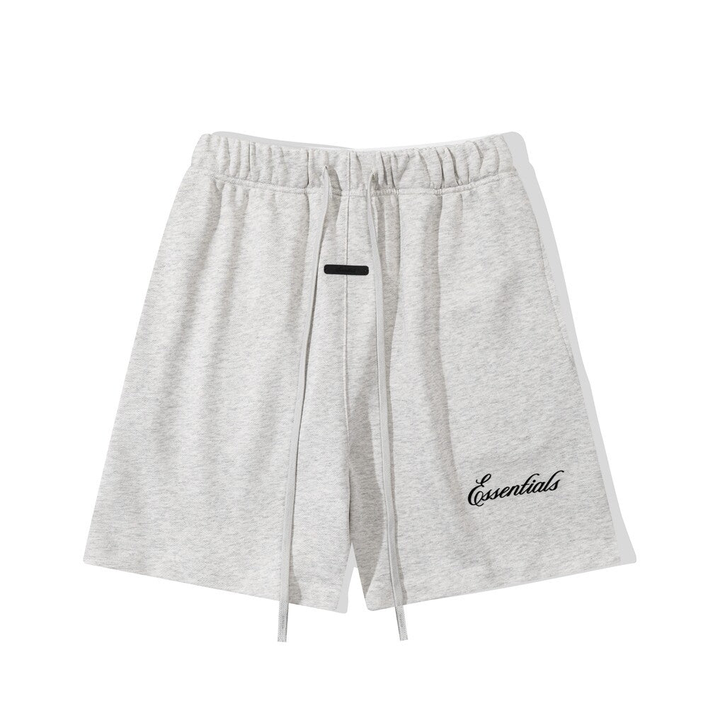 FOG Double Line ESSENTIALS Three Dimensional Letter Logo Printed Summer Loose Casual Short sleeved T-shirt Shorts Set