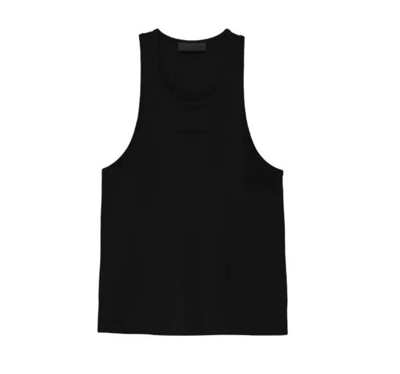 ESSENTIALS New Stacked Bottom Shirt Trendy Brand Solid Color Sleeveless Tank Top Couple Men's and Women's Couple's T-shirt
