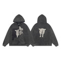 ERD Lamb Graphic Zip-Up Hoodie — Washed Black