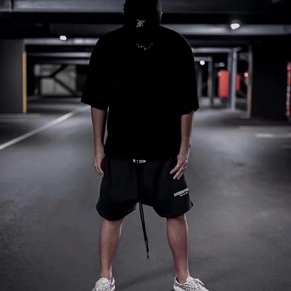 FOG New Double Line Shorts ESSENTIALS Cotton Sports Shorts Casual Pentagram Pants Street Trendy Loose High Street