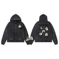 ERD Patch Program Zip-Up Hoodie — Washed Black