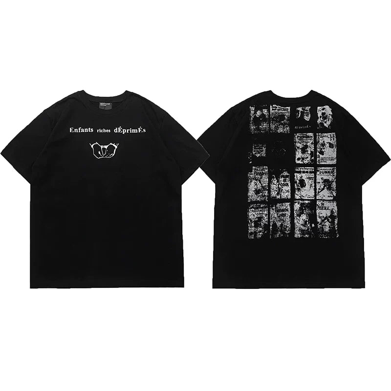 ERD “Junkie” Poster Grid T-Shirt — Black