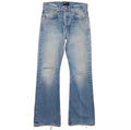 ERD 25SS Mud-Dyed Distressed Micro Flare Jeans — Washed Blue