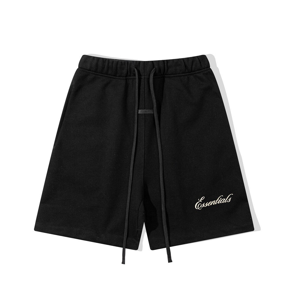FOG Double Line ESSENTIALS Three Dimensional Letter Logo Printed Summer Loose Casual Short sleeved T-shirt Shorts Set