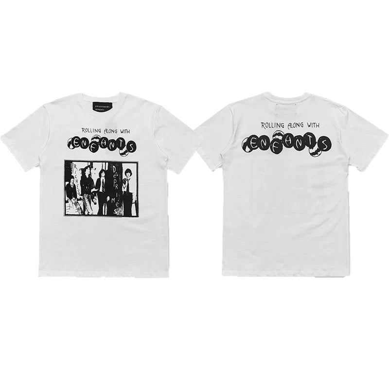 ERD “Rolling Along With Enfants” Band Tee — White