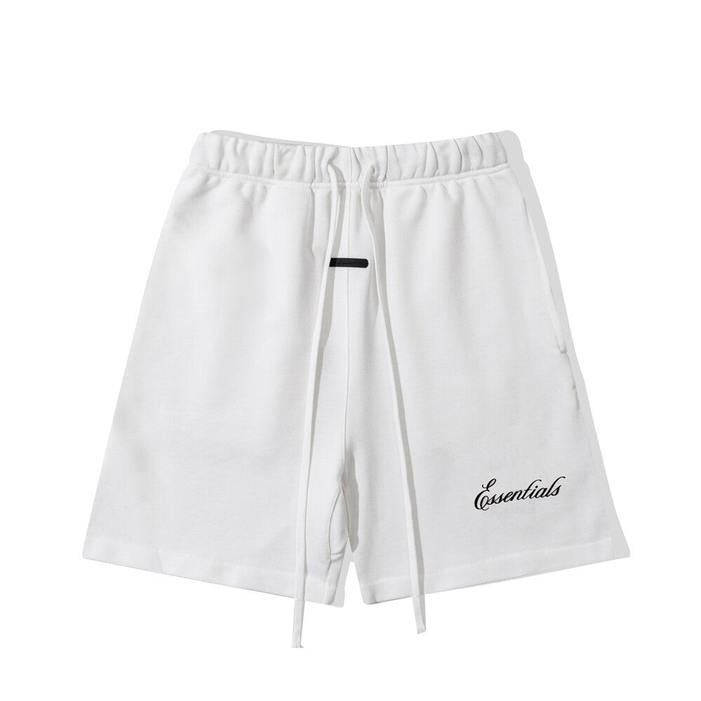 FOG Double Line ESSENTIALS Three Dimensional Letter Logo Printed Summer Loose Casual Short sleeved T-shirt Shorts Set