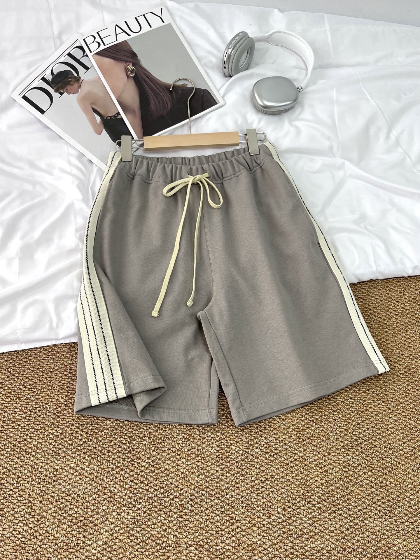 ESSENTIALS trendy sports basketball casual pure cotton five quarter shorts men's summer outerwear couple's style