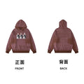 ERD Three Frames Pullover Hoodie — Brick Red