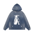 ERD Overexposed Portrait Pullover Hoodie — Washed Blue