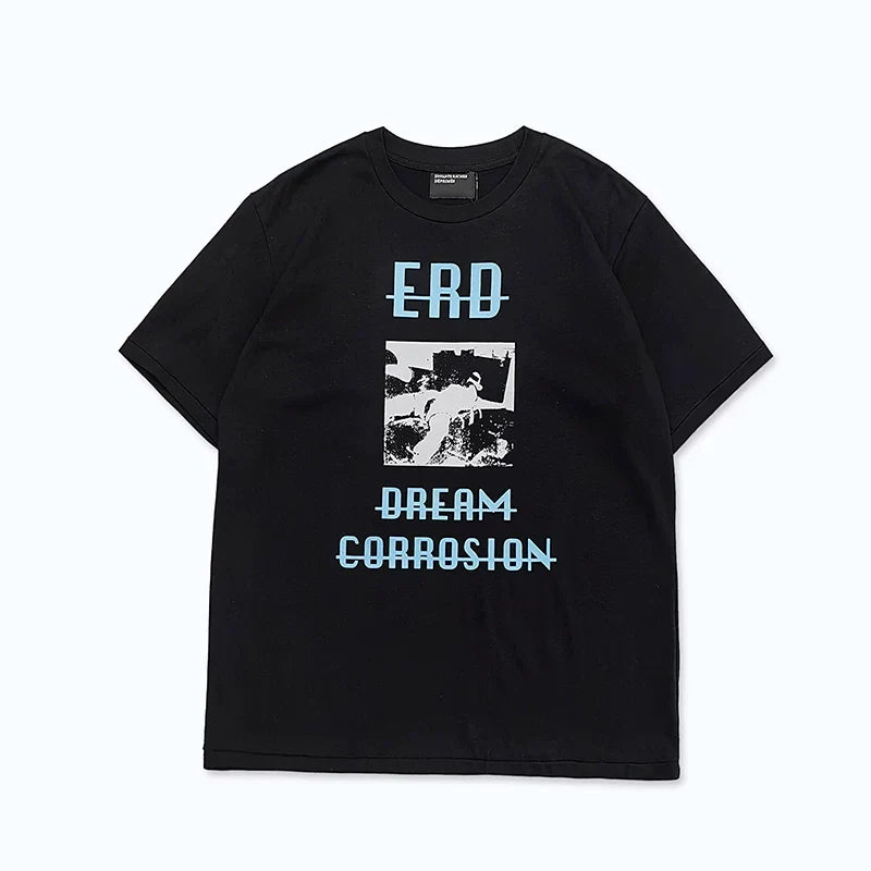 ERD “Dream Corrosion” Glitch Photo T-Shirt — Black