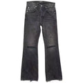 ERD Distressed Washed Straight-Leg Jeans — Dark Grey
