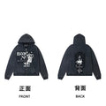 ERD "Rossiya / L'Déséquilibre" Graphic Zip-Up Hoodie — Washed Black