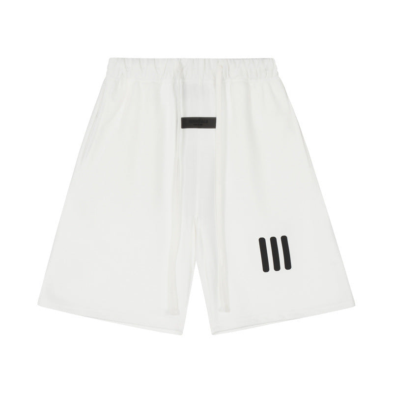 Foreign Trade FOG ESSENTIALS High Street Loose 3D Printed Letter Drawstring Casual Shorts Middle Pants Men's and Women's Trendy