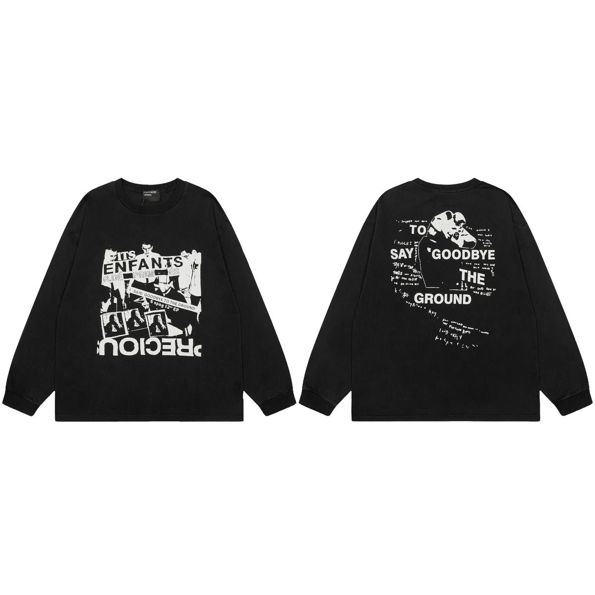 ERD “Say Goodbye to the Ground” Long Sleeve T-Shirt — Black