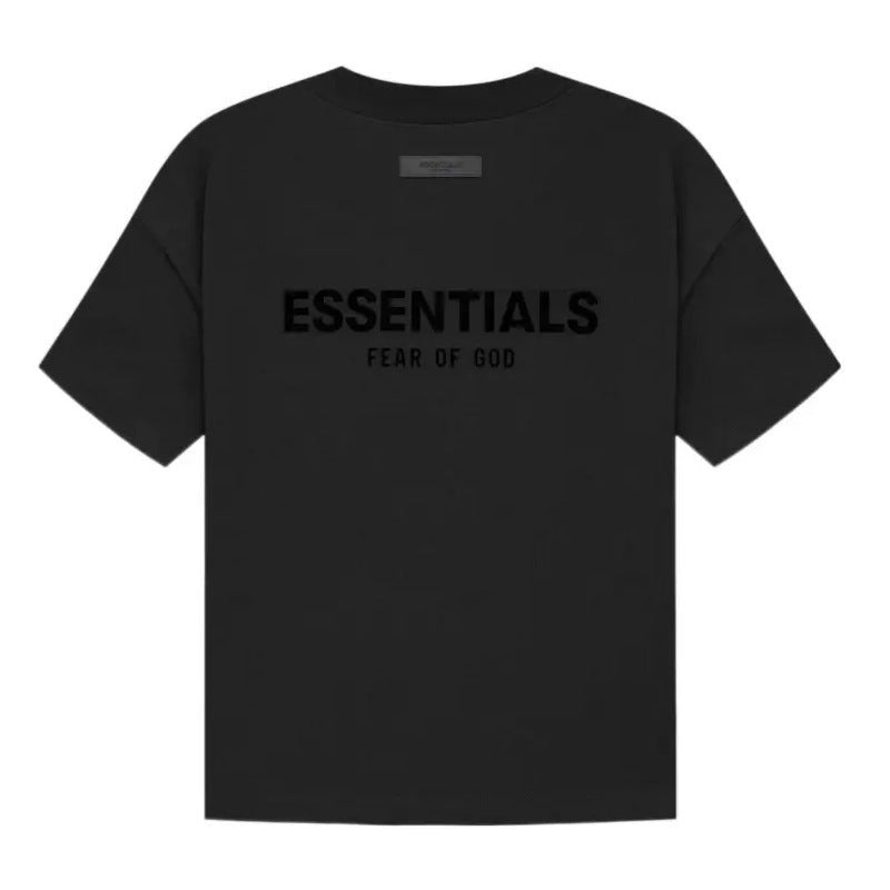 Source direct supply before and after summer, letter flocking, high street short sleeved T-shirts, men's and women's loose tops, spot wholesale, cross-border