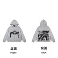 ERD Landscape × Counterculture Zip-Up Hoodie — Flower Grey