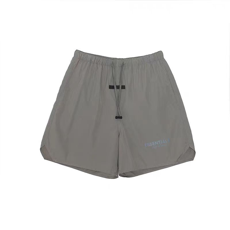 ESSENTIALSZONE Summer Nylon Thin Shorts Reflective Unisex Couple Pentagram Pants Trendy Brand