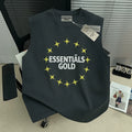 ESSENTIALS American minimalist star printed sleeveless vest for summer men and women, loose cotton shoulder top
