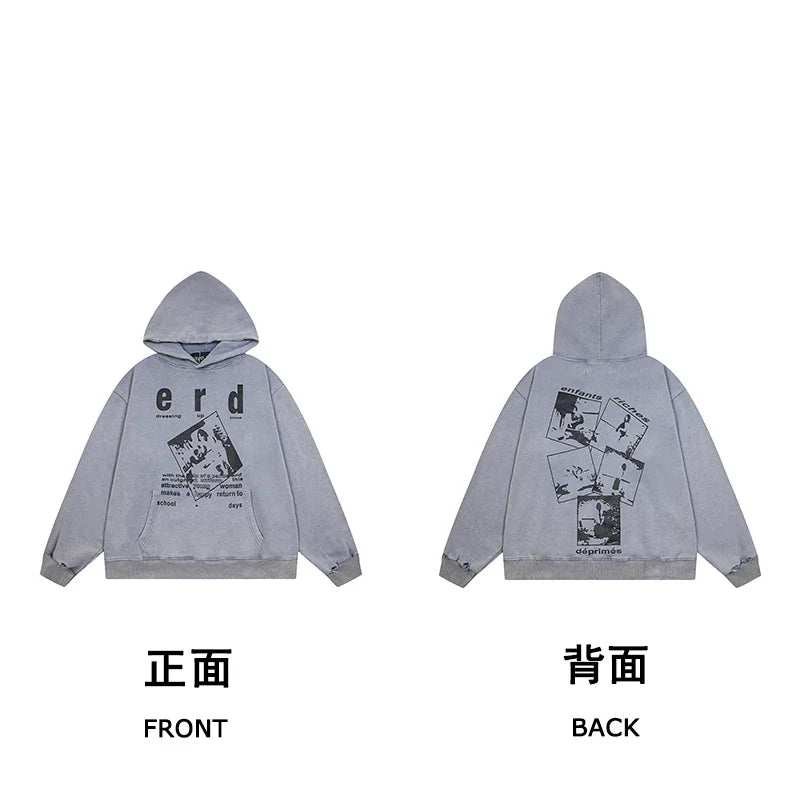 ERD “Dressing Up” Pullover Hoodie — Silver Gray