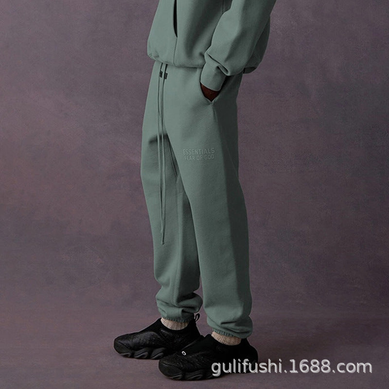 FOG Season 9 Double Line ESSENTIALS Casual Pants High Street Trendy Loose Casual Drawstring Pants
