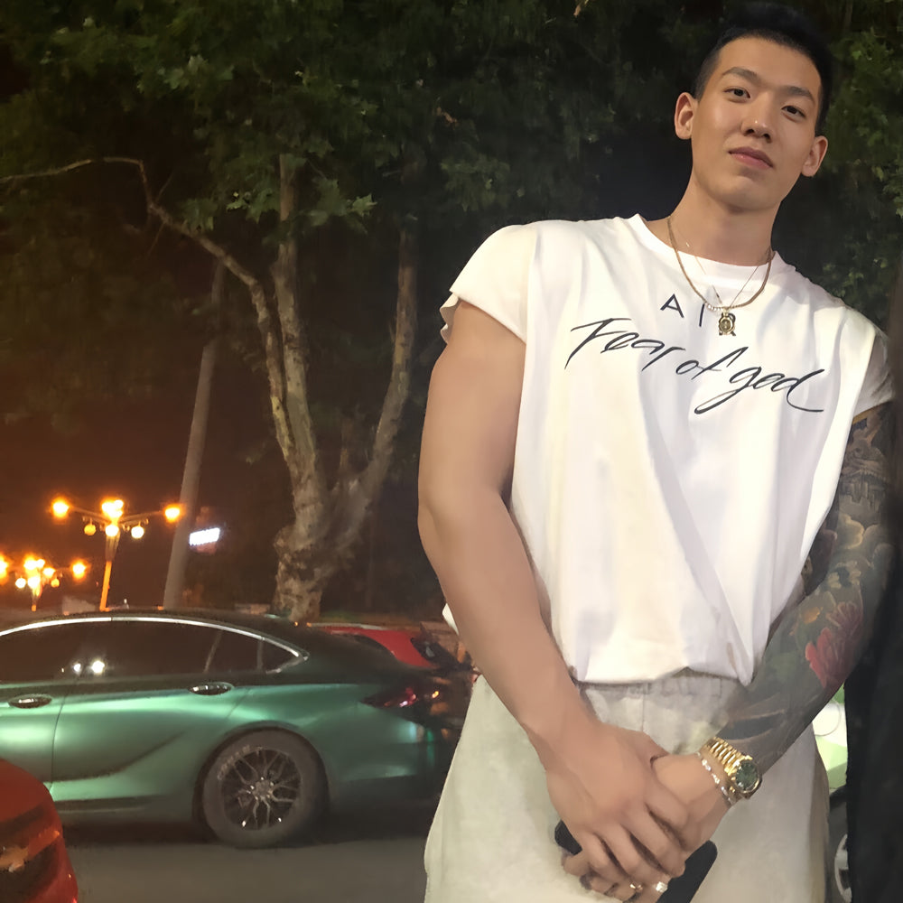 FOG American fashion brand wholesale HHH men's sports basketball camisole short sleeved vest T-shirt summer