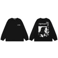 ERD Hebrew “Ani Palestina” Girl Portrait Long Sleeve T-Shirt — Black