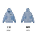 ERD Tie-Dye Zip-Up Hoodie — Sky Blue