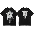 ERD Spliced Pig Skull Cowboy T-Shirt — Black