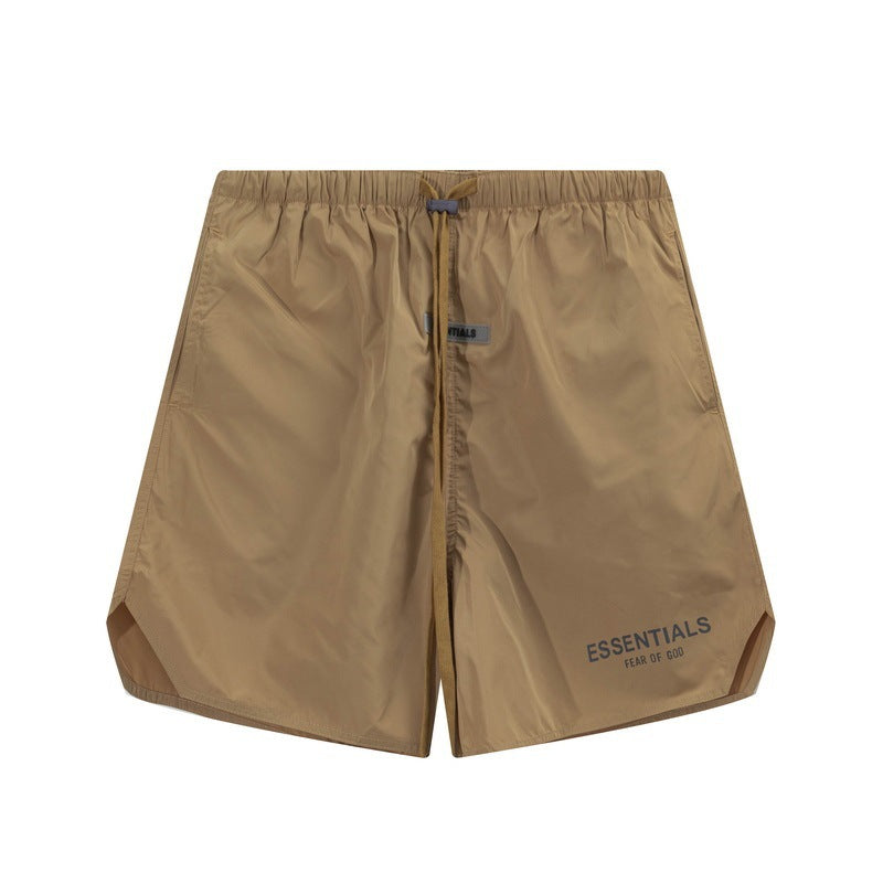 FOG Double Line ESSENTIALS Nylon Shorts Summer Sports Thin Pentagram Pants Men's Sweat Absorbing Quick Drying Breathable