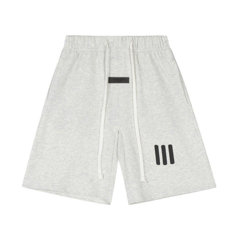 Foreign Trade FOG ESSENTIALS High Street Loose 3D Printed Letter Drawstring Casual Shorts Middle Pants Men's and Women's Trendy