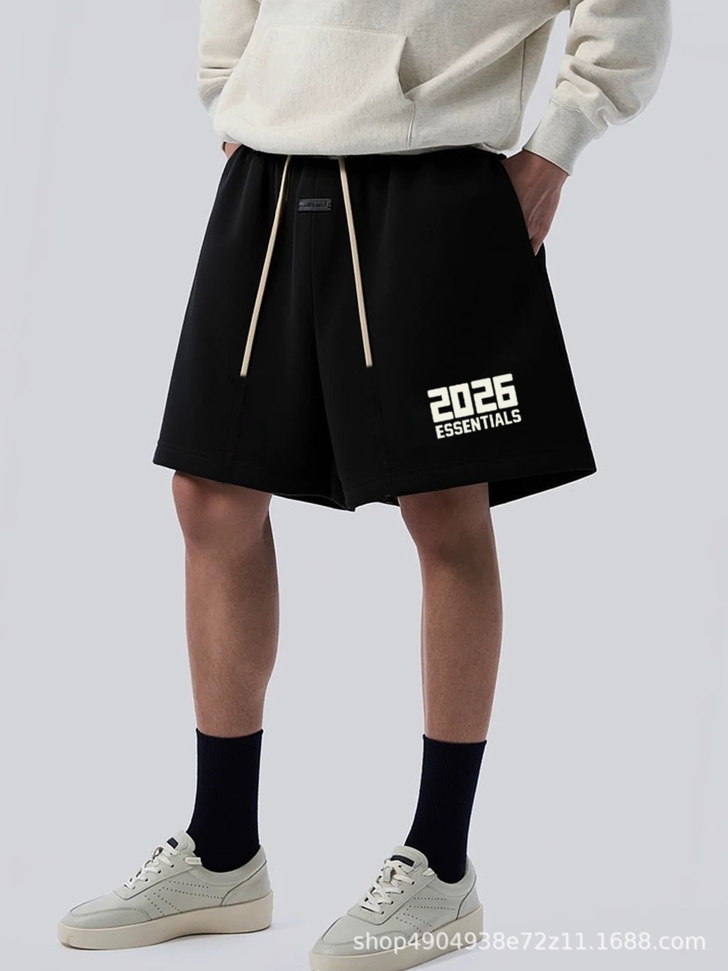 ESSENTIALS26ss New American High Street Sports and Leisure Short sleeved T-shirt for Men's Trendy Versatile Brand Summer