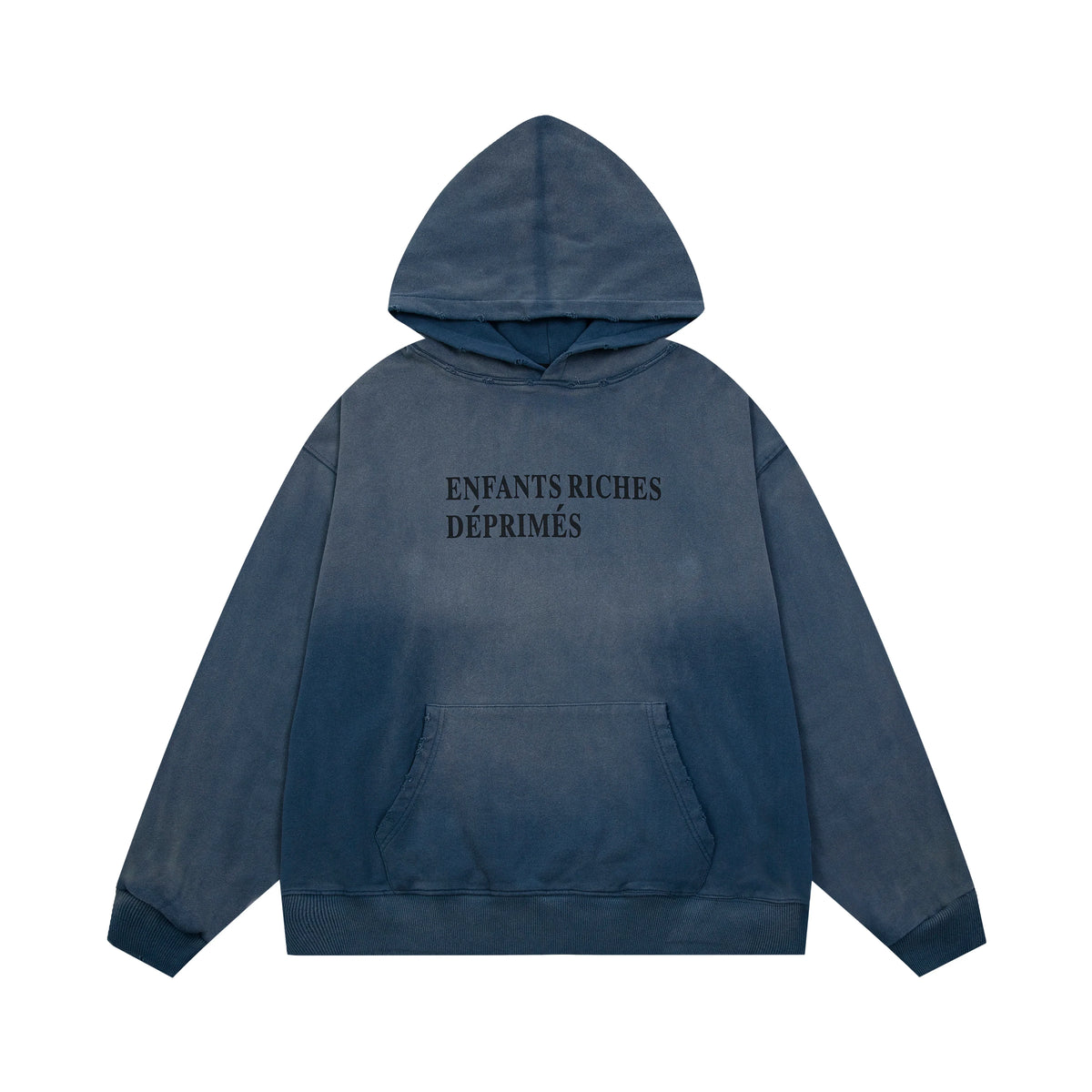 ERD Full Name Pullover Hoodie — Washed Blue