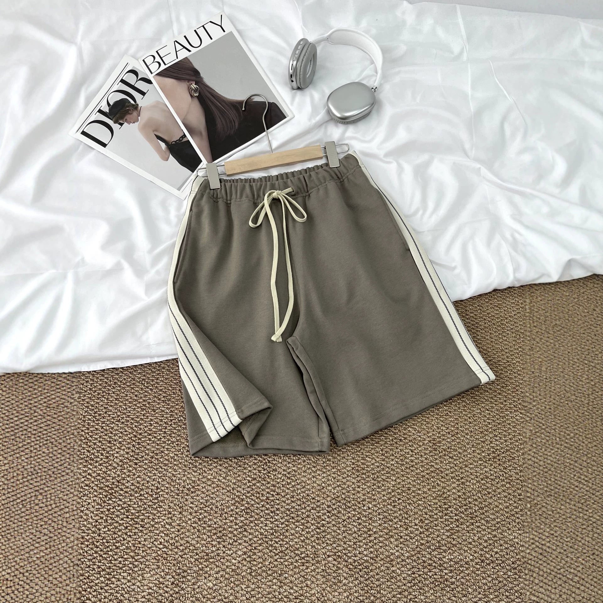 ESSENTIALS trendy sports basketball casual pure cotton five quarter shorts men's summer outerwear couple's style