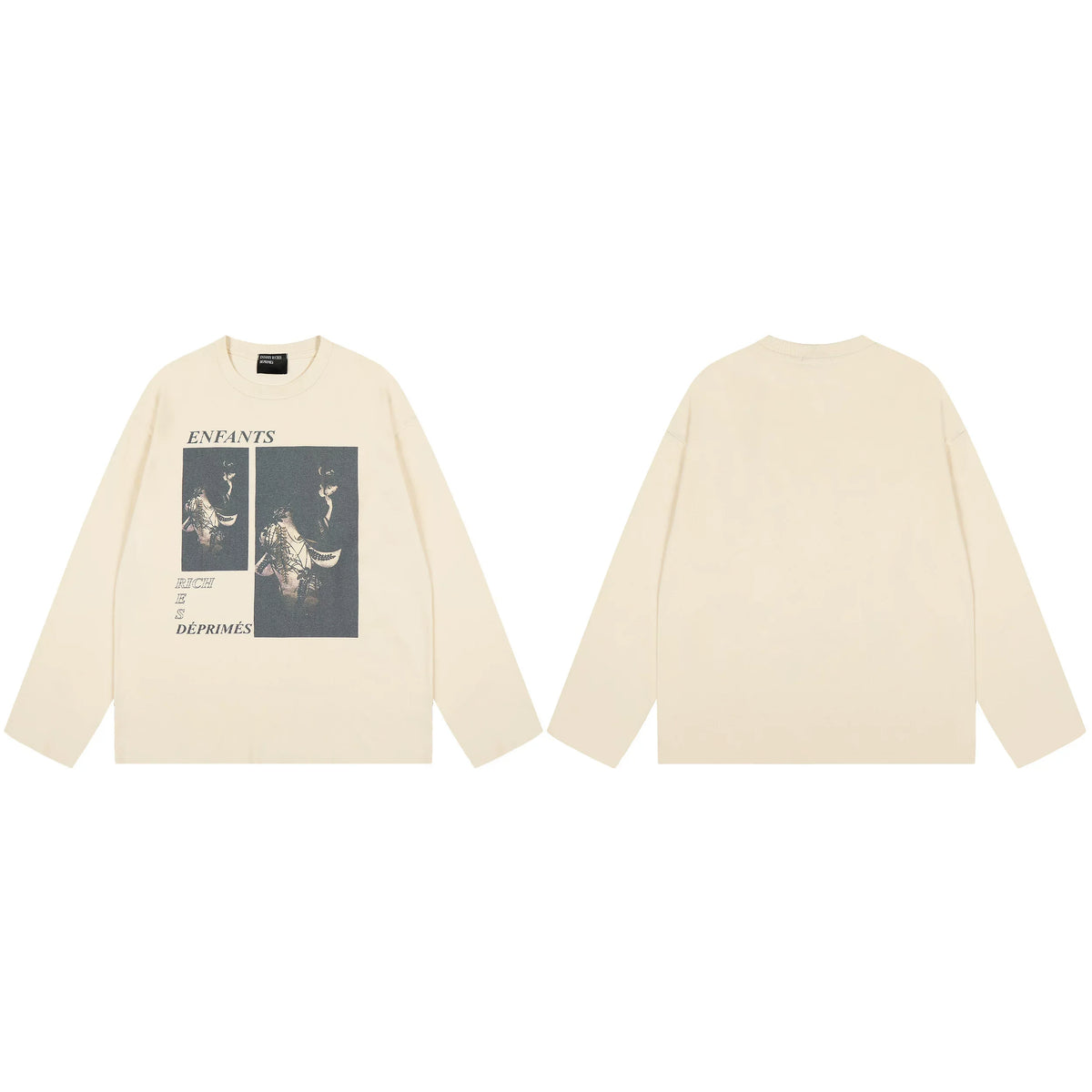 ERD “Corset” Diptych Long Sleeve T-Shirt — Cream