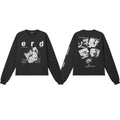 ERD “School Days / Dressing Up Time” Photo Collage Long Sleeve T-Shirt — Black