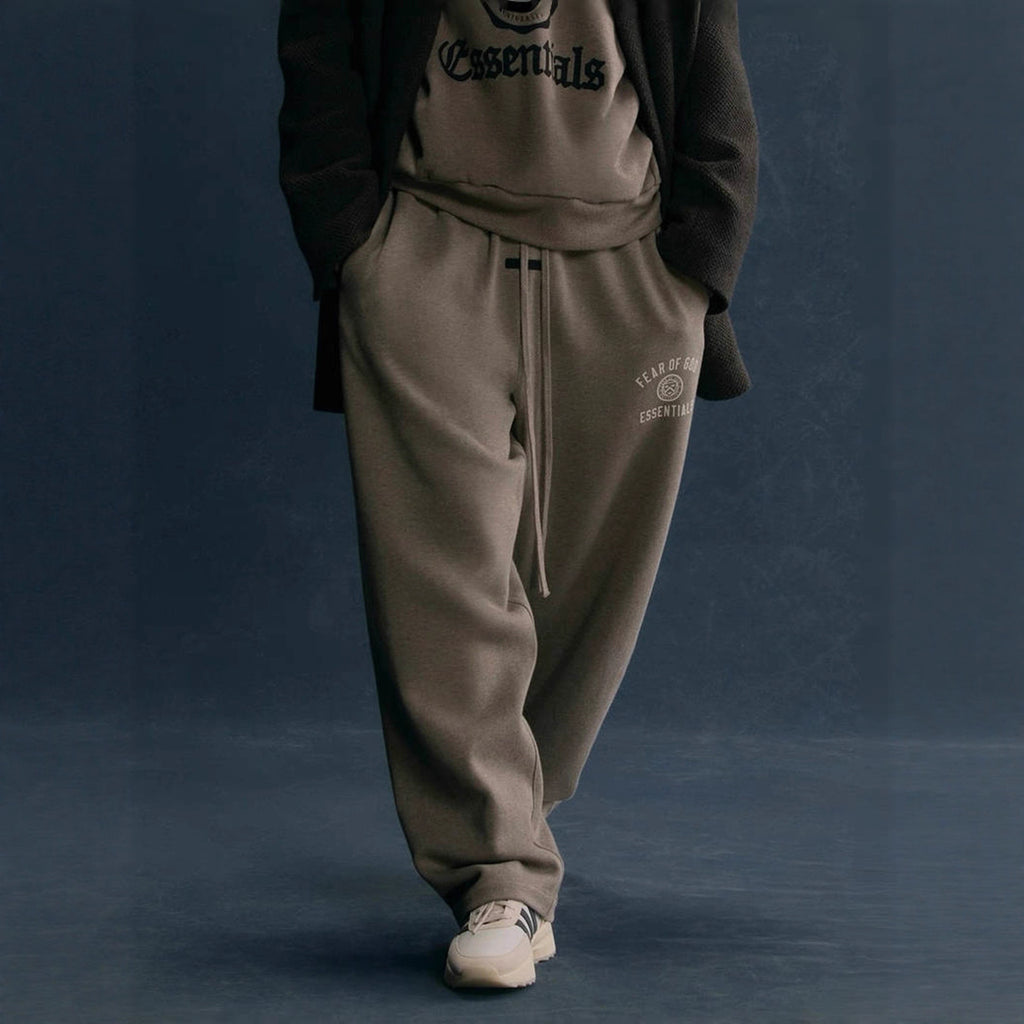 ESSENTIALSHHH Autumn/Winter Plush American High Street Trendy Brand Casual Loose Couple Pants Men's and Women's Bathroom Pants Men's