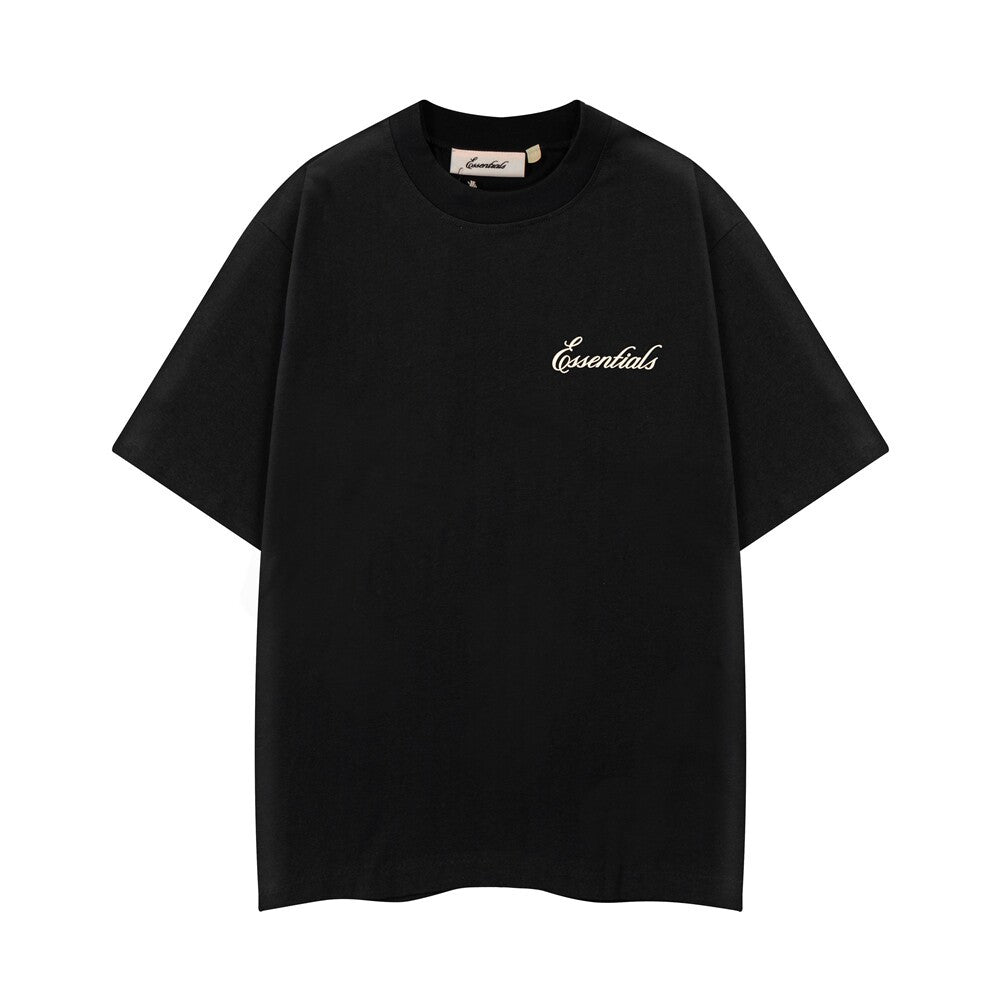 FOG Double Line ESSENTIALS Three Dimensional Letter Logo Printed Summer Loose Casual Short sleeved T-shirt Shorts Set