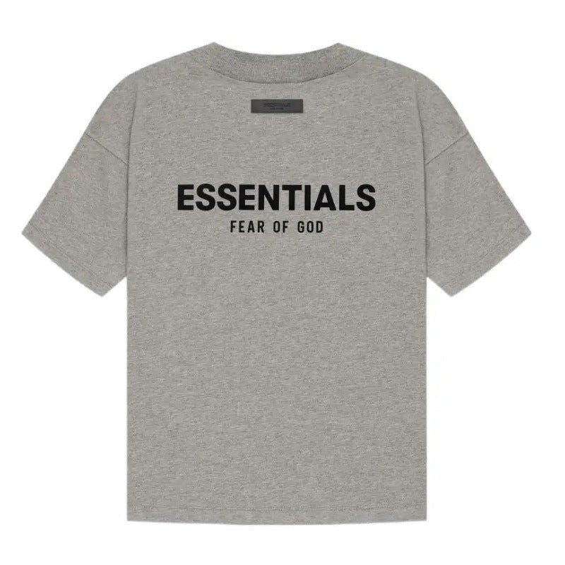 Source direct supply before and after summer, letter flocking, high street short sleeved T-shirts, men's and women's loose tops, spot wholesale, cross-border