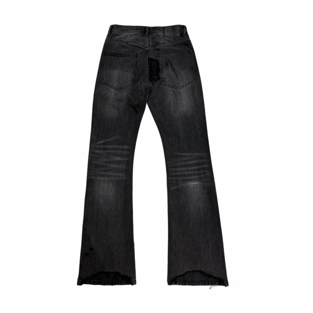 ERD 24FW Corduroy Cross Patch Embroidered Jeans — Dark Gray