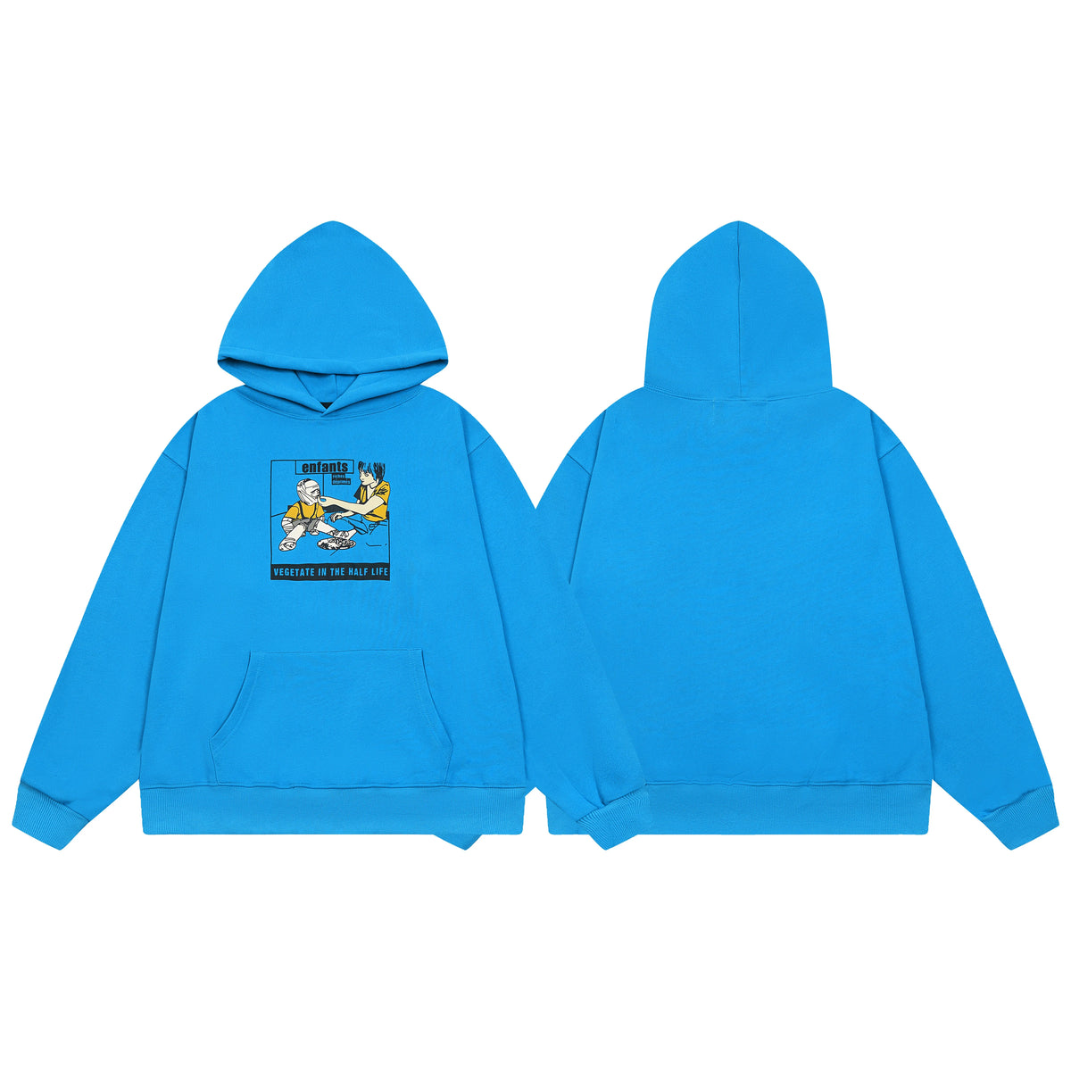 ERD “Vegetate in the Half Life” Pullover Hoodie — Azure Blue