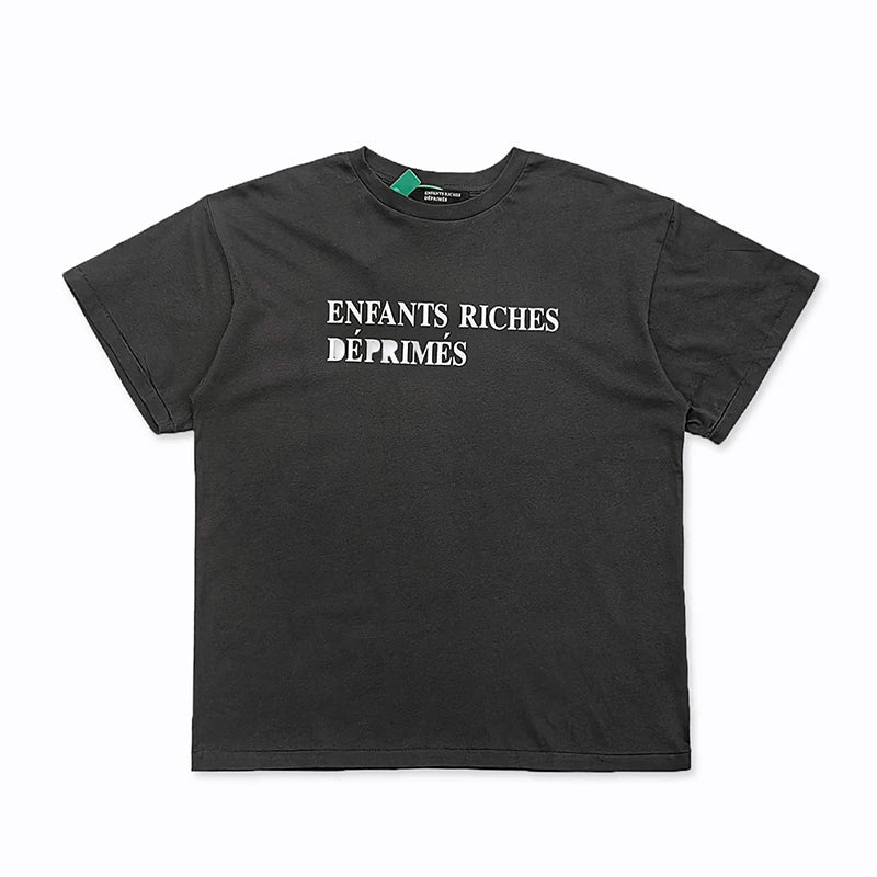 ERD Fragmented Logo T-Shirt — Washed Black