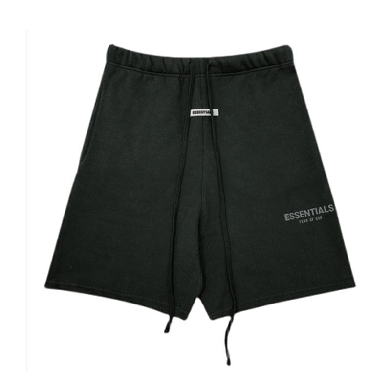 FOG New Double Line Shorts ESSENTIALS Cotton Sports Shorts Casual Pentagram Pants Street Trendy Loose High Street