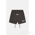 2024 New Style 1977 Plush Printed Men's Loose Casual Shorts Trendy Brand Street Pentagram Pants Summer Versatile